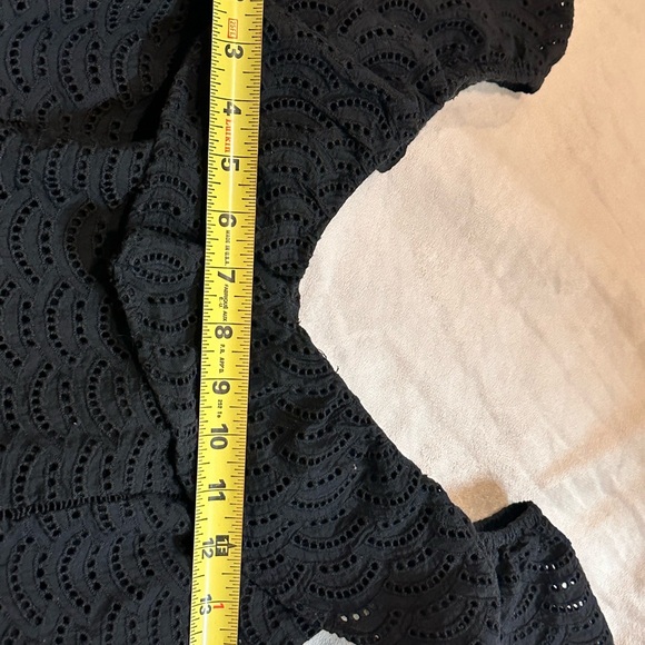 White House Black Market Black Eyelet Top - Picture 7 of 7